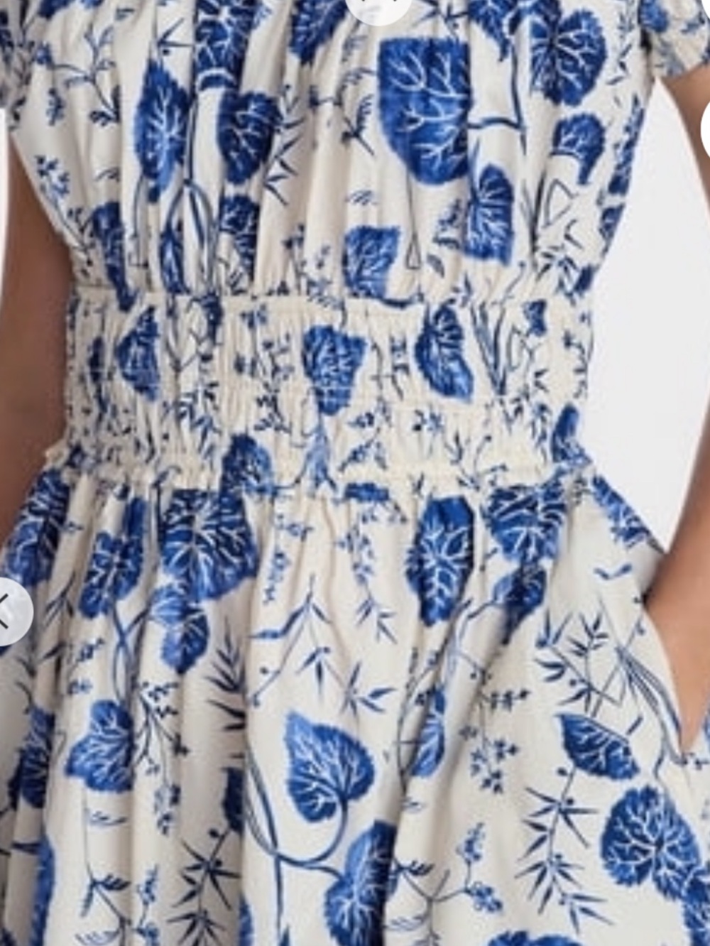 Women’s Blue Floral Smocked Waist Dress - Brand